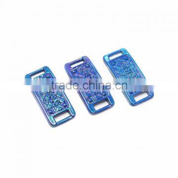 Custom Logo Tag Metal Blank Shoelace Charm