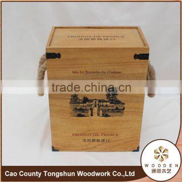 Good Quality Natural Handmade Vintage Wooden Wine Gift Box