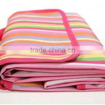 Oxford Cloth Striped Printed Folding Picnic Blanket photo-2