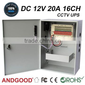 DC12V 20A 16Channels SIHD1220-16CBD Power Supply Box for Security Cameras