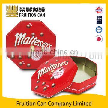 Octagonal gift tin can metal tin box Use cookie tin Coffee tin tea tin