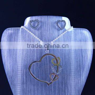 custom heart shape jewelry sets for ladies