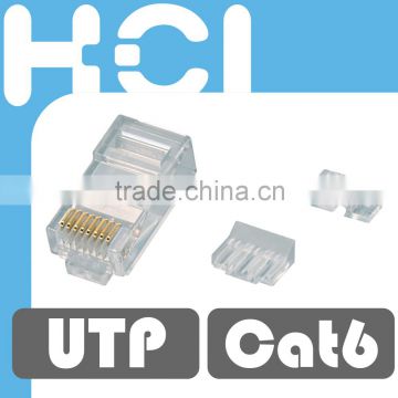 Taiwan Manufacturer EZ-RJ45 8P8C Cat6 UTP Modular Plug with separator and Insert