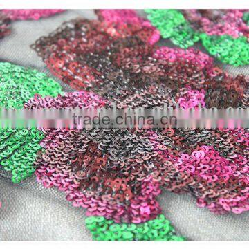 Wholesale Latest 3d Flower Sequin Net Fabric, Lovely Flower Sequin Net Fabric Making Dress photo-6