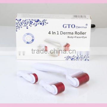 GTO 2017 newest medical stainless steel dermaroller 4 in 1 derma roller