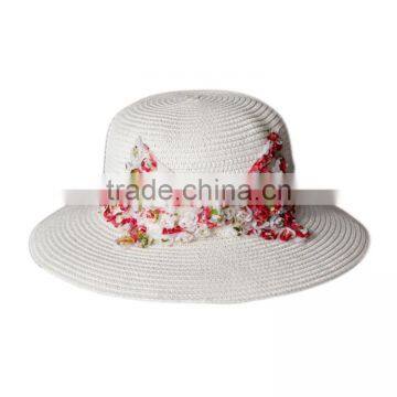 Fashion paper straw hat paper flopy hat/fashion woman floppy hat