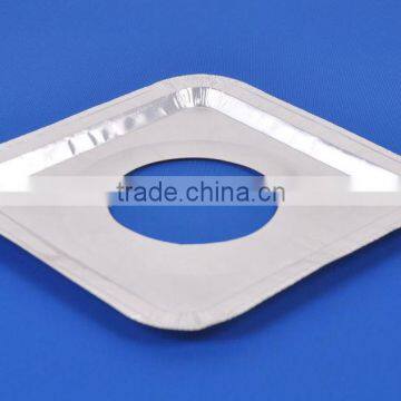 9" Disposable Square Aluminium burner liner Manufacturer in China