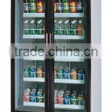 Upright wine and beverage coolers Vertical Carousels luxurious two door refrigerated display cabinets