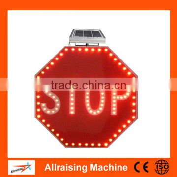 High bright Aluminum Solar powered led flashing led stop sign