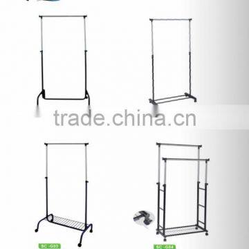 movable elegant and durable metal hanging clothes garment rack