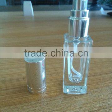 Wholesale 6ml Refill Empty Rectangle Shaped Clear Glass Spray Perfume Bottle With Aluminum Atomizer photo-2