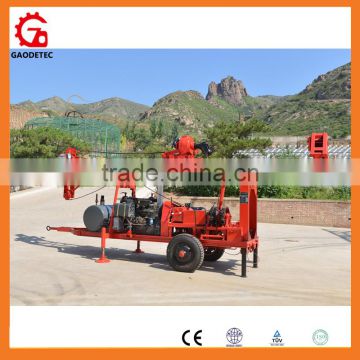 Power head type china trailer used drilling rig with normal-reverse circulation