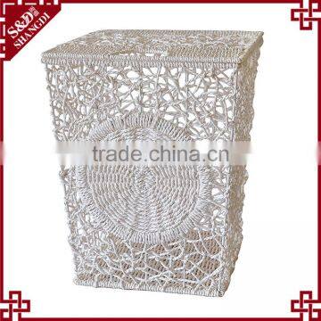 S.D 2015 hot sales poly rattan laundry basket /home deco laundry basket
