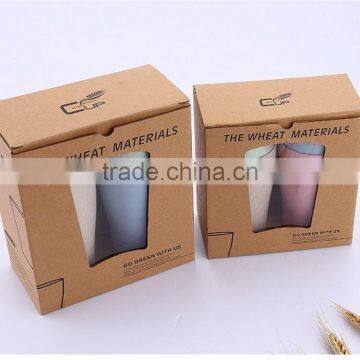 Environmental Protection Wheat Fiber Coffee Cups Wheat Fiber Mug Cup /Wheat Straw Plastic Tea Cup photo-2