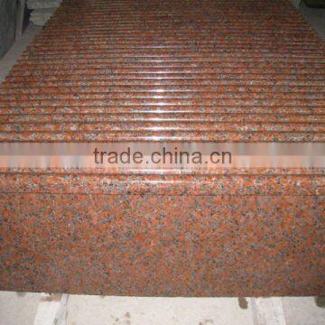 maple red granite step g562