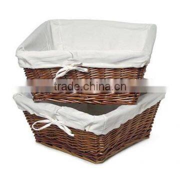 Large Wicker Storage Basket with Liner Wholesale wicker basket