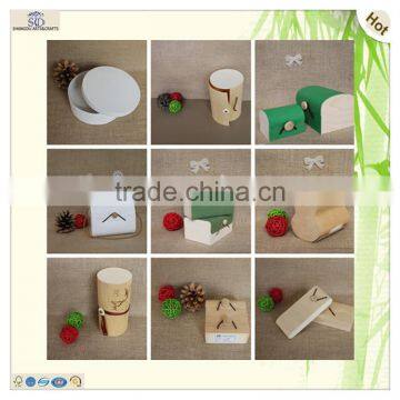mini pattern printed soft wood magic box