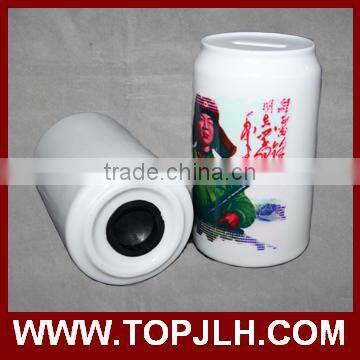 Factory price blank white sublimation ceramic money bank