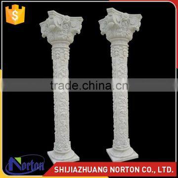 carved flowers decorative natural outdoor roman stone columns NTMF-C225S