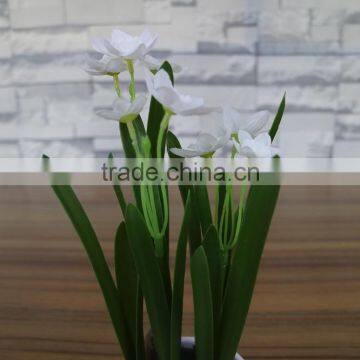 Artificial White Narcissus Flower Bonsai photo-3