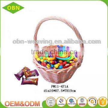 Wholesale mini handle gift baskets wicker basket for children