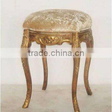 Antique European Style Gold Leaf Stool photo-4