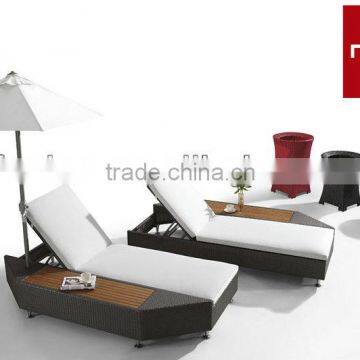 outdoor wicker lounge bed NL12201