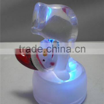Flashing LED Color Changing Small Acrylic Snowman photo-4