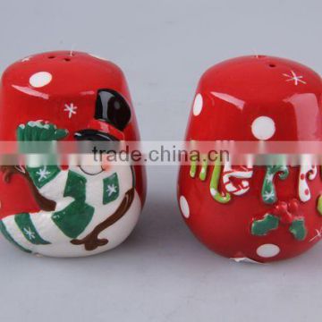 new design christmas design hot selling cruet set ceramic set