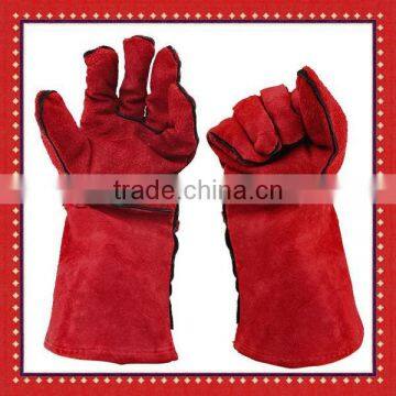 Red Cow Split Leather Welding Gloves