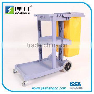 Plastic Janitor Cart Trolley or Service Cart with Bag