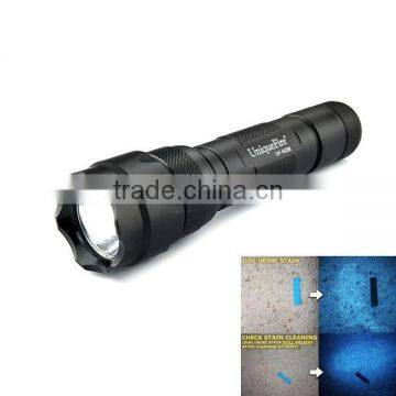 High intensity black light uv flashlight urine detector light