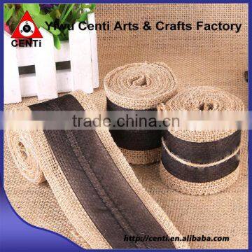 Natural Jute Hessian Burlap Ribbon With Lace Trims Tape Belting Strap Crafts photo-5