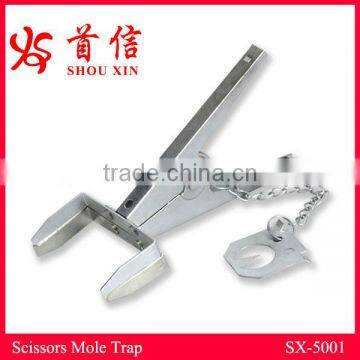 Hot sale scissors gopher trap galvanized steel mole trap use in garden/lawns/outdoors SX-5001