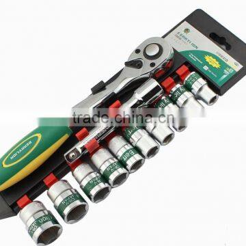 Best Selling 12pcs 1/2" Drive Socket and Ratchet Handle Set With High Quality photo-6