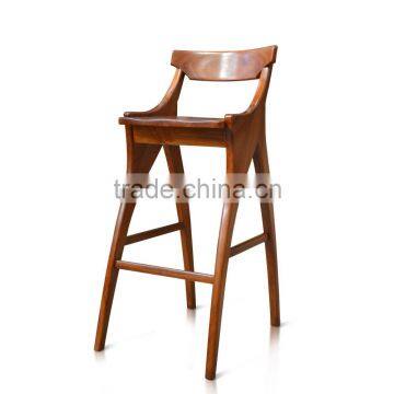 Bar Stool Danish Vintage Natural Teak Wood photo-2