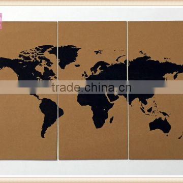 cork map OEM, world map Customized corkboard wall world map