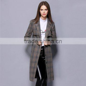 2016 fashion long style ladies skinny wholesale winter women woolen coats