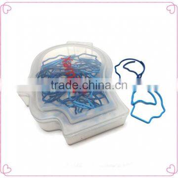 Colorful organ brain shape paper clips in brain design PP box