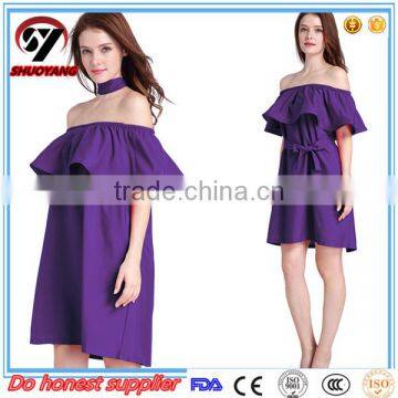 Plus Size Skirt Off Shoulder Bridemaid Sexy Blue Evening Dress photo-4