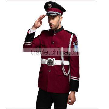 Bordeaux Red Design Security Guard Uniform, Marching Band Uniform photo-2