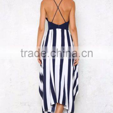 Women Dresses 2016 Top Quality Latest Design Stripe Fashion Boutique Dress photo-5