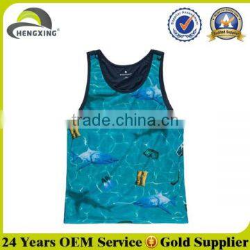 Custom New Design Sexy Men Print Fashion Tank Top