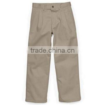 Little Boys Uniform Regular Fit Double Knee Pleated Pants