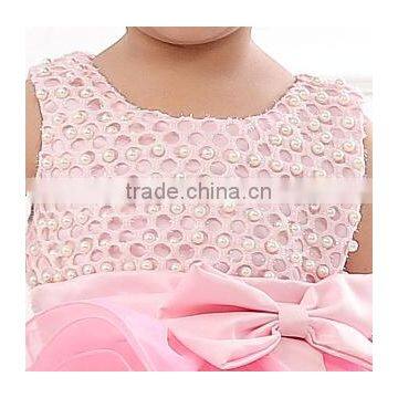 2016 Latest Designs Champagne Spring Kid Tutu Dance Style Fancy High Quality Flower Baby Girls Party Night Dress Design photo-4