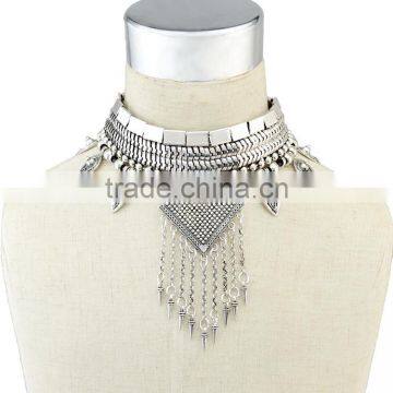 Fashion Vintage Boho Women's Short Necklace Choker Necklace Charm Clavicle Chain Jewelry Silver