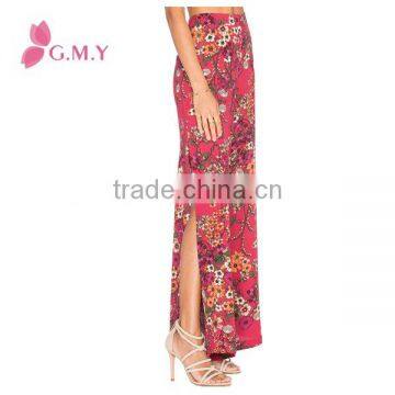 Summer Ultra-wide-leg Trousers Slit Hem Pants Beach Chiffon Palazzo Pants Lasted Pants Design for Women photo-2