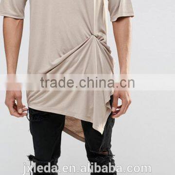 2016 Popular Men Extreme Longline Crewneck Blank T-shirt Custom photo-3