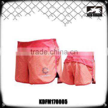 High elastic girls custom workout training shorts with inner lycra lining