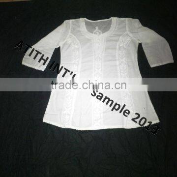 Cotton Embroidered Ladies Kurtis photo-2